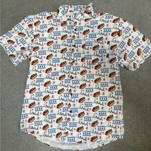 Barstool Chicago Men's White Short-Sleeve Button-Down